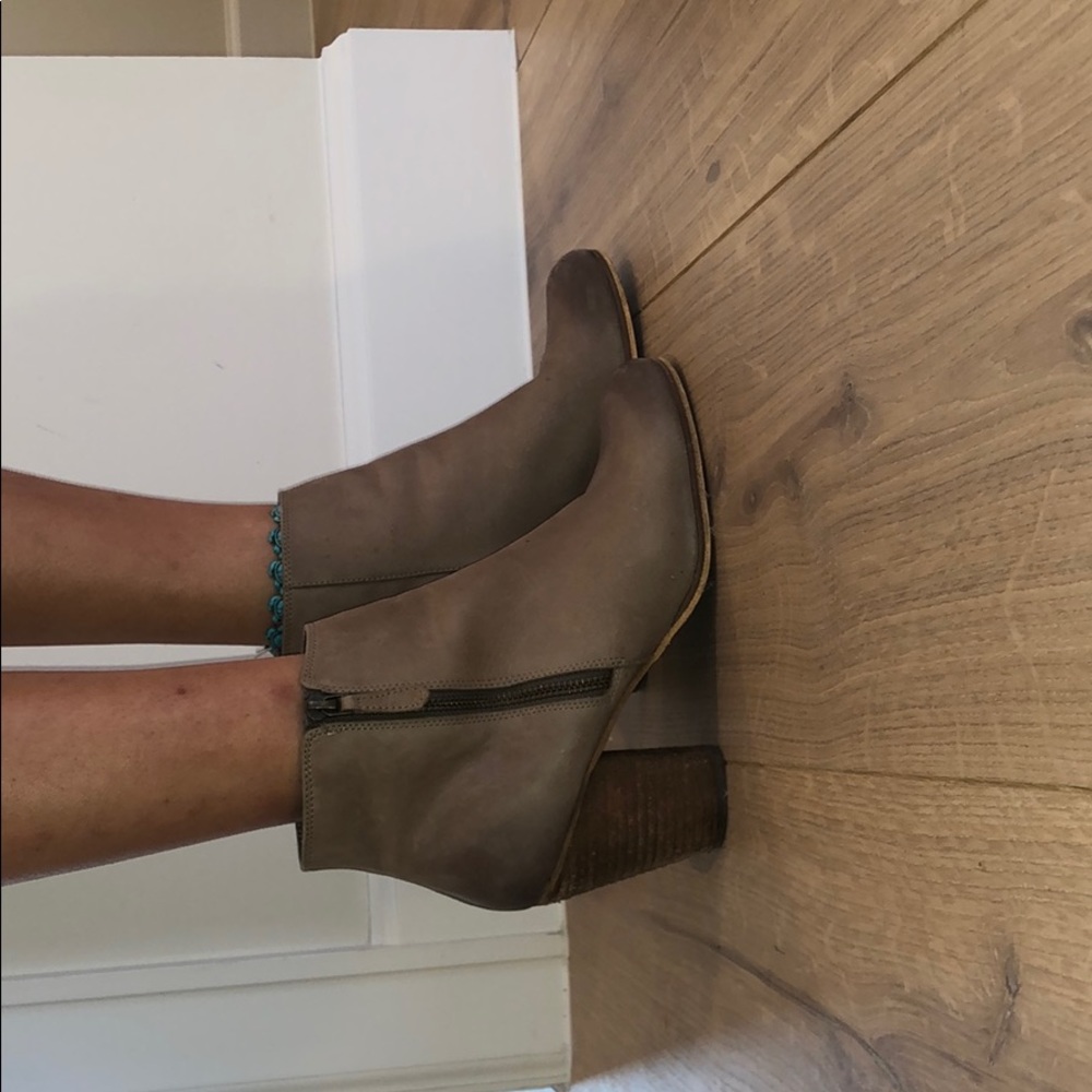 Brown ankle booties